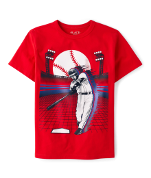 Childrens Place Red Cupids Baseball Tee